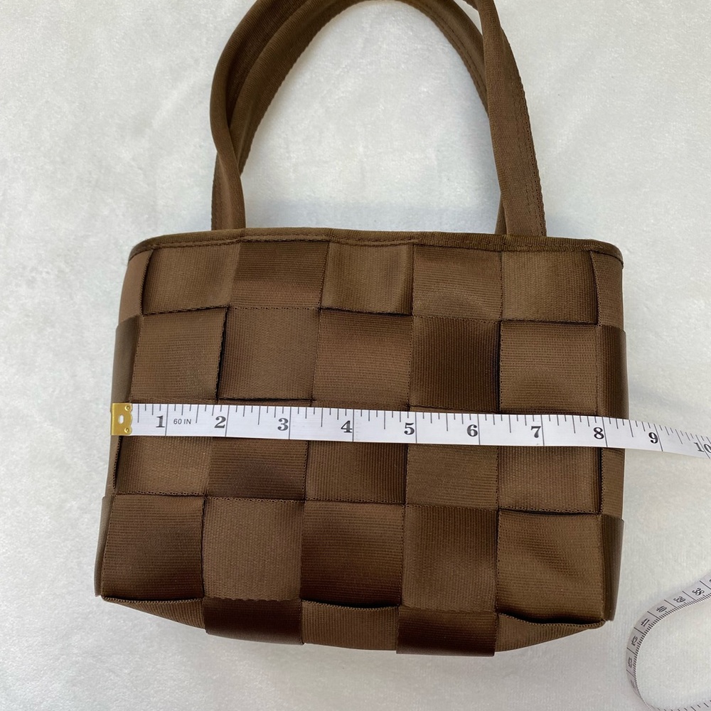 Women’s Seatbelt Bag Handbag Purse Snap Close with Double Handles Brown small - Picture 4 of 8